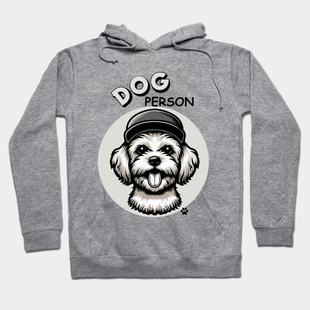 Cute Maltipoo for dog lovers. In black and white Hoodie by Ideas Design